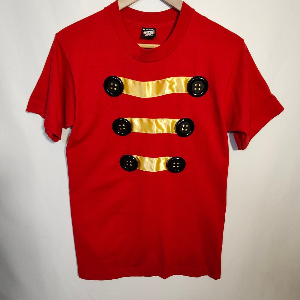 Screen Stars Best T-Shirt Men's Medium Red Nutcracker Toy Soldier Short Sleeve